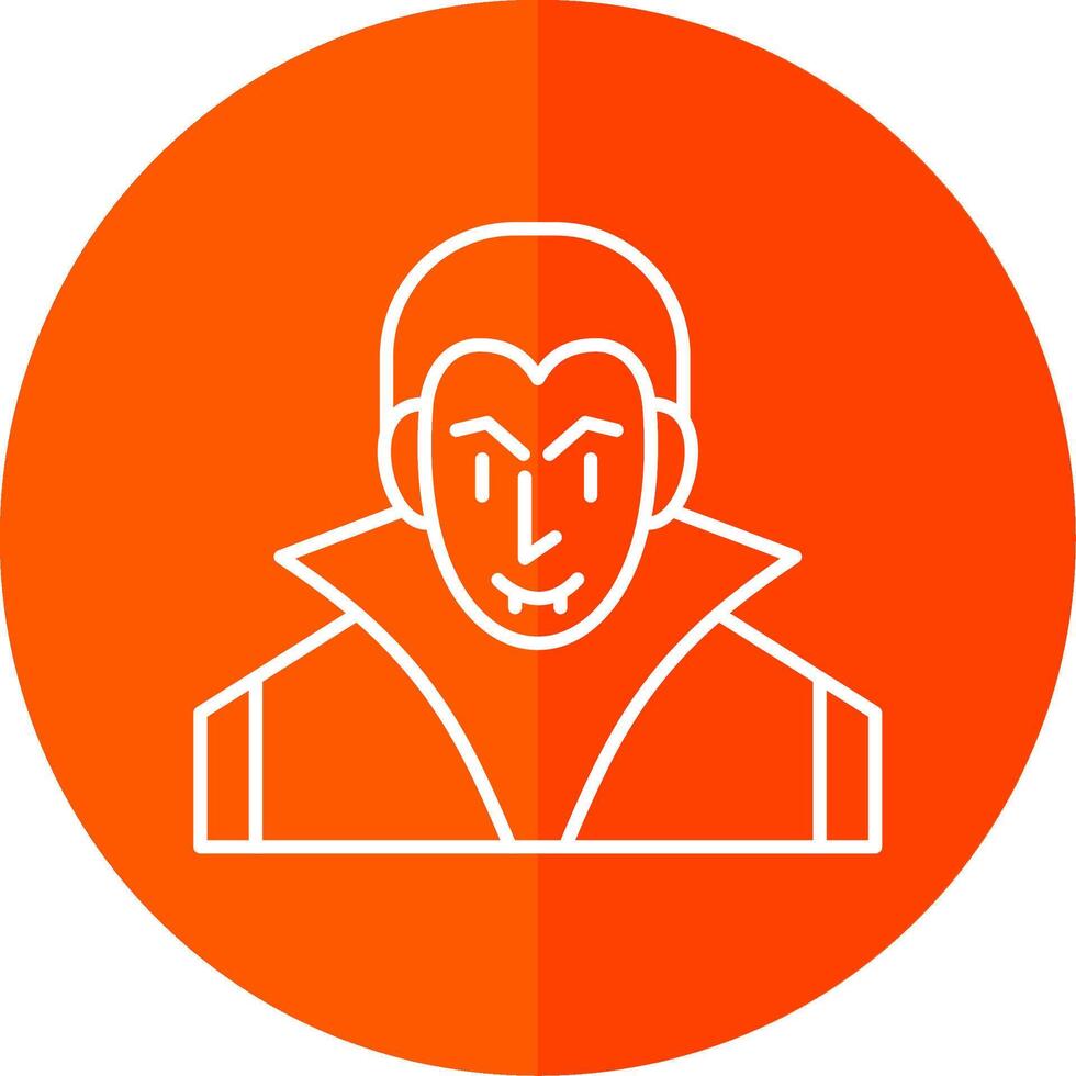 Evil Line Red Circle Icon vector