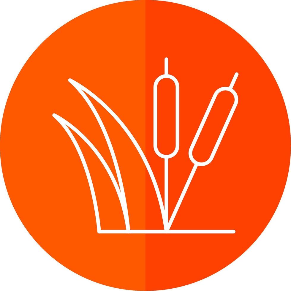 Sedge Line Red Circle Icon vector