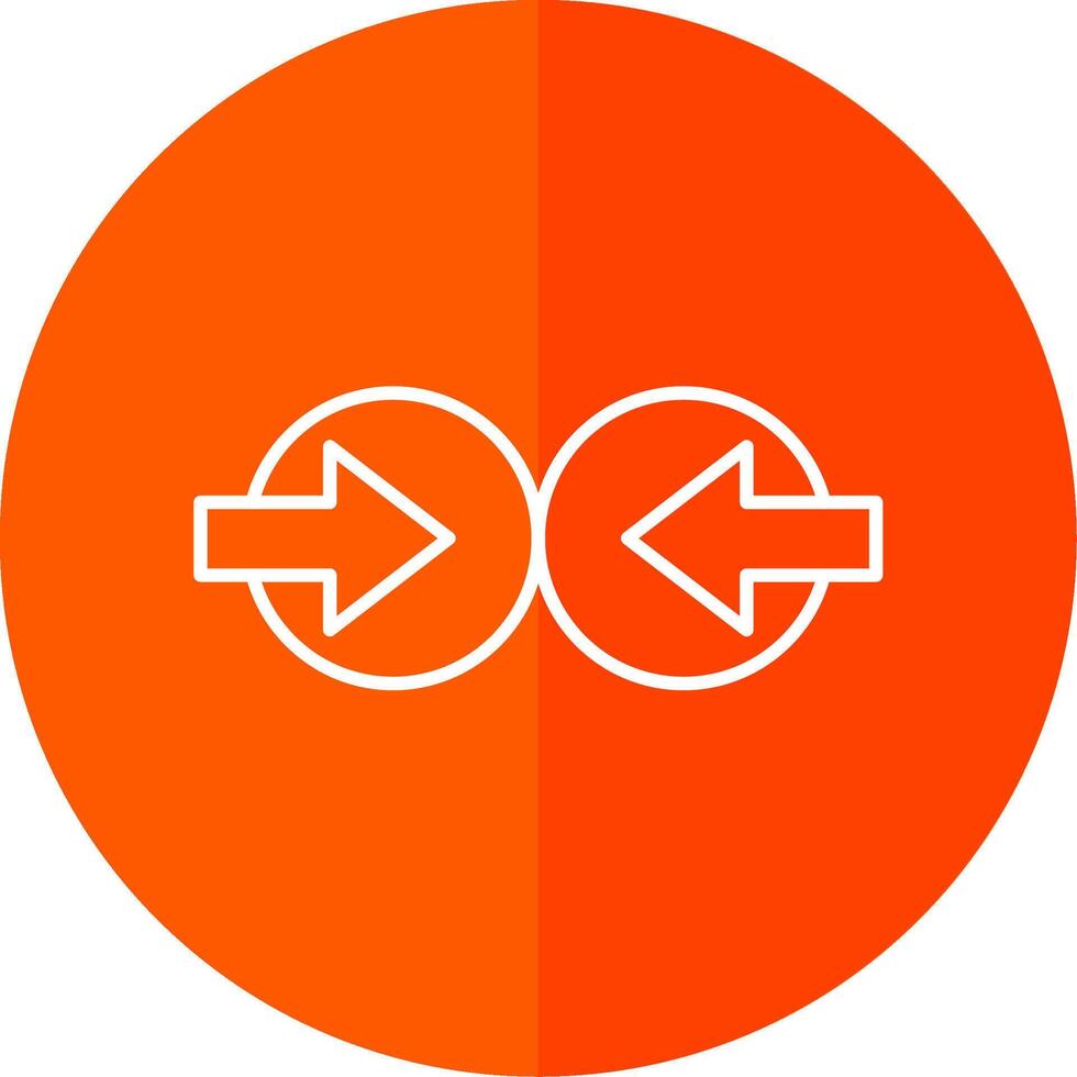 Collision Line Red Circle Icon vector