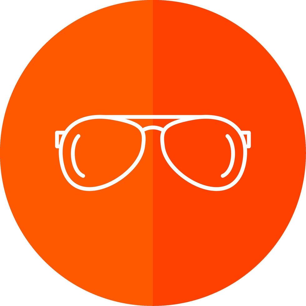 Sun Glasses Line Red Circle Icon vector