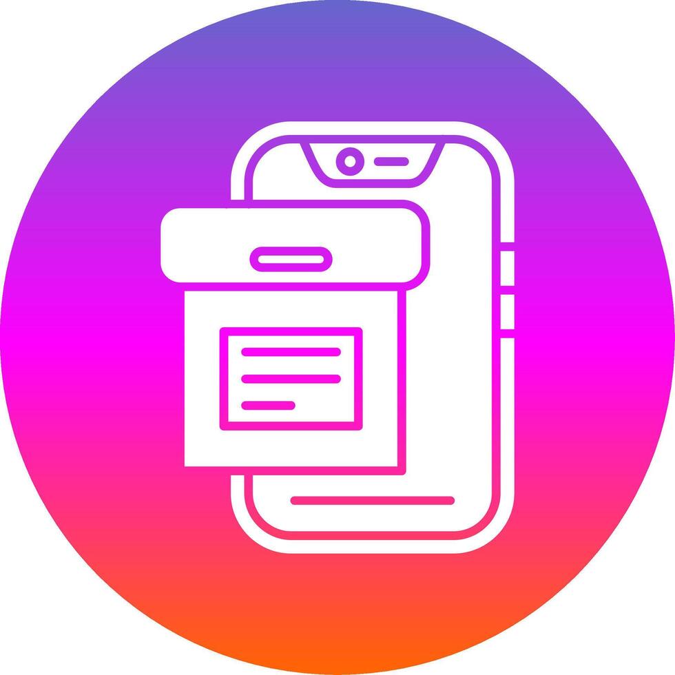 Archive Glyph Gradient Circle Icon vector