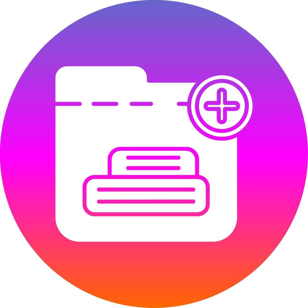 Folder Glyph Gradient Circle Icon vector