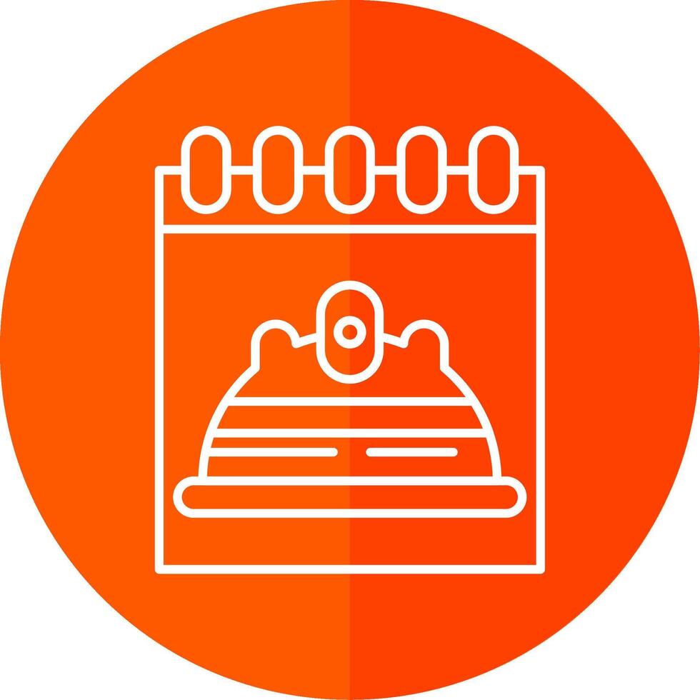 Labour Day Line Red Circle Icon vector
