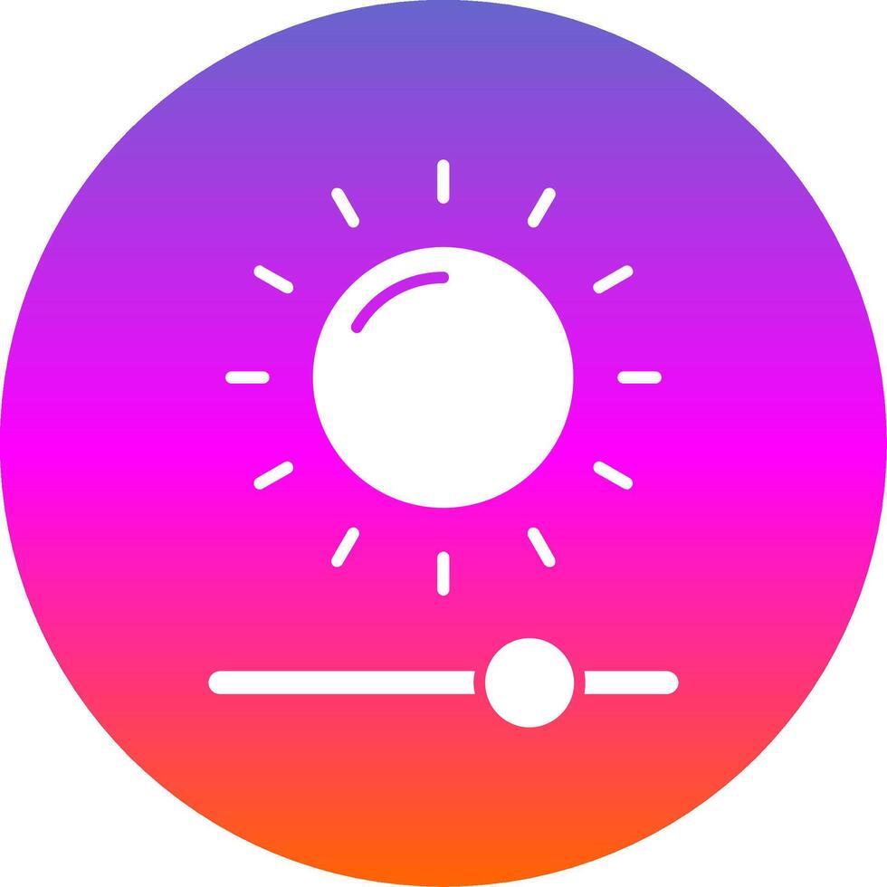 Brightness Glyph Gradient Circle Icon vector