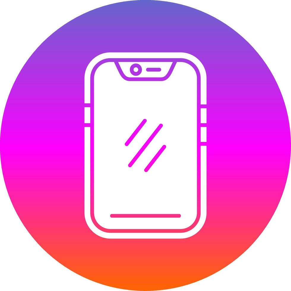 Smartphone Glyph Gradient Circle Icon vector