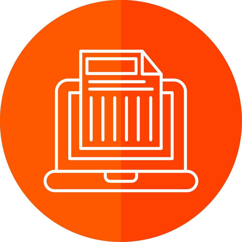 File Line Red Circle Icon vector