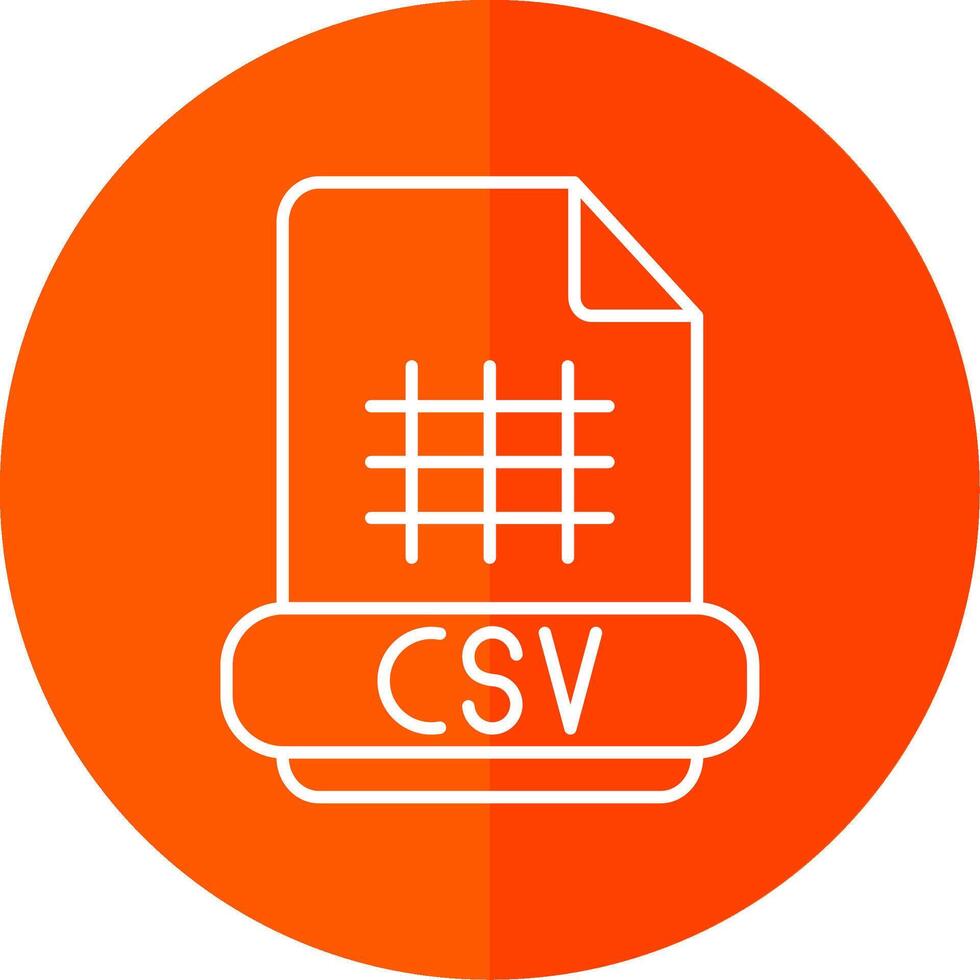 Csv Line Red Circle Icon vector