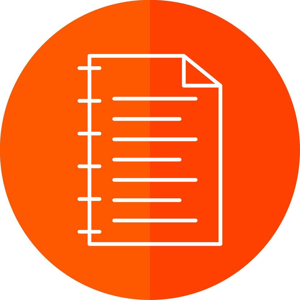 Notebook Line Red Circle Icon vector