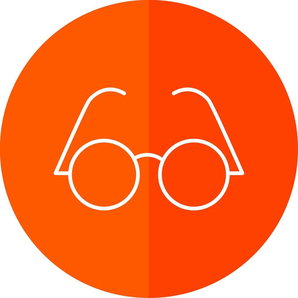 Eyeglasses Line Red Circle Icon vector