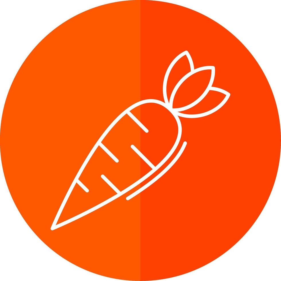 Carrot Line Red Circle Icon vector