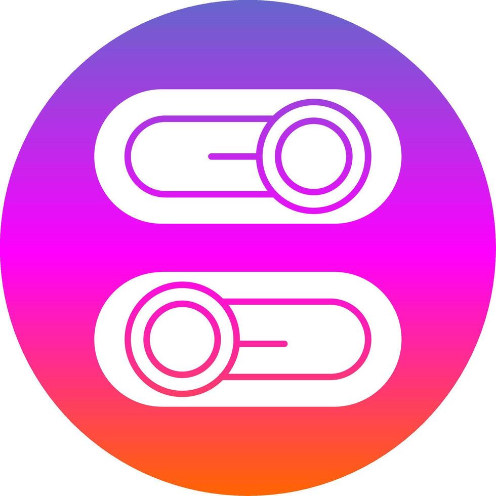 Switch Glyph Gradient Circle Icon vector