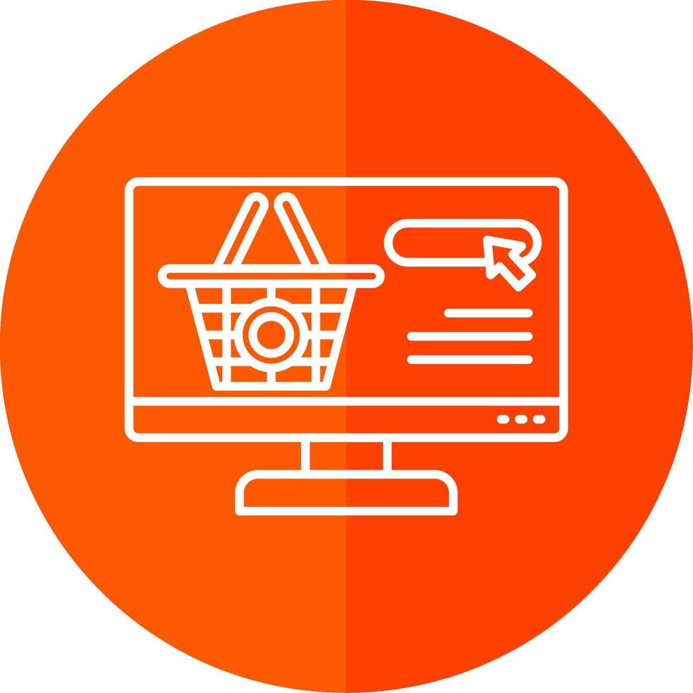 Order Line Red Circle Icon vector