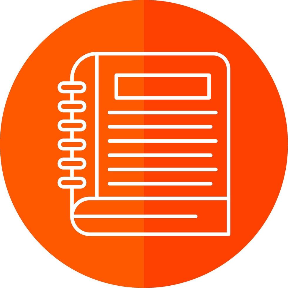 Notebook Line Red Circle Icon vector