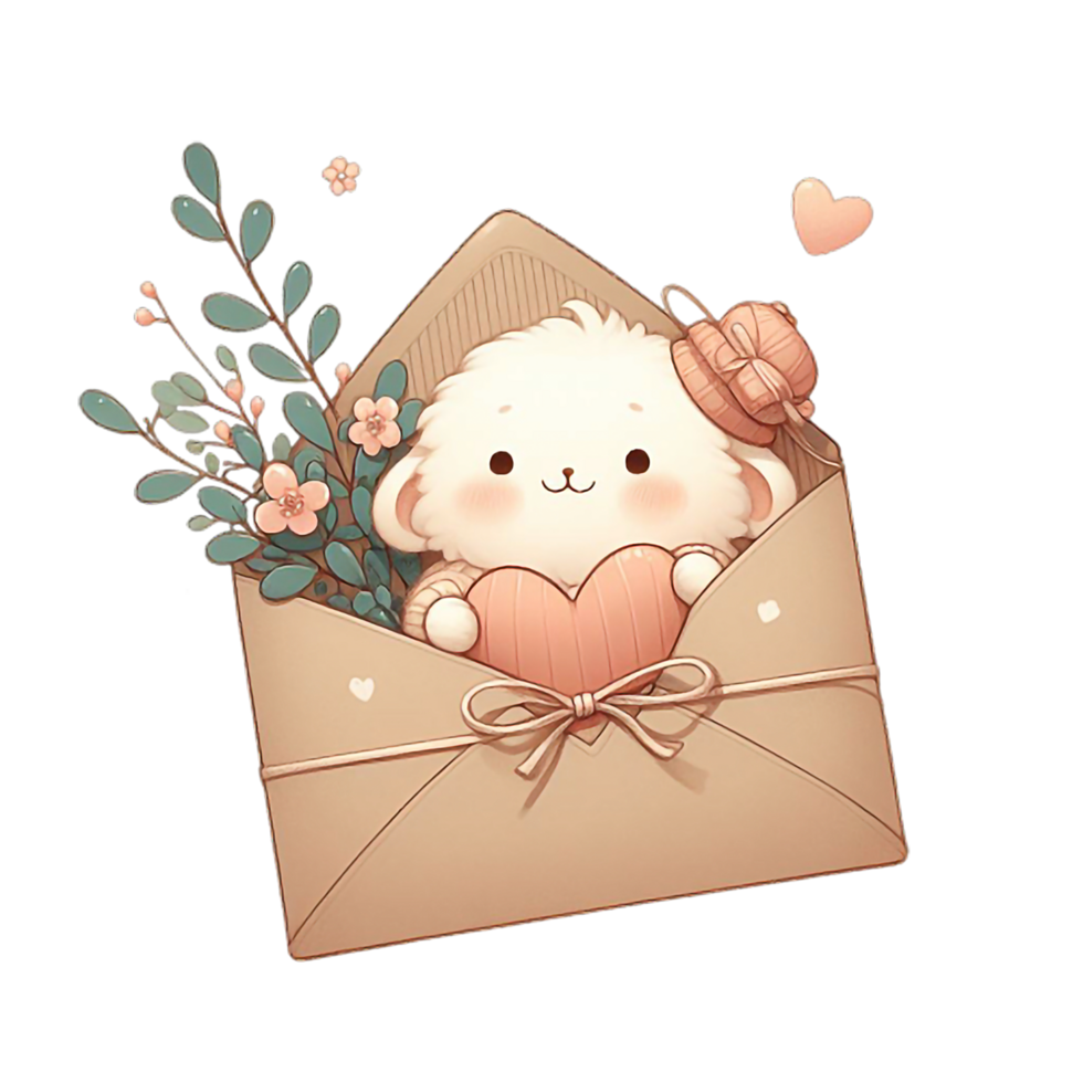 AI generated letter and envelope ,Ai generated . png