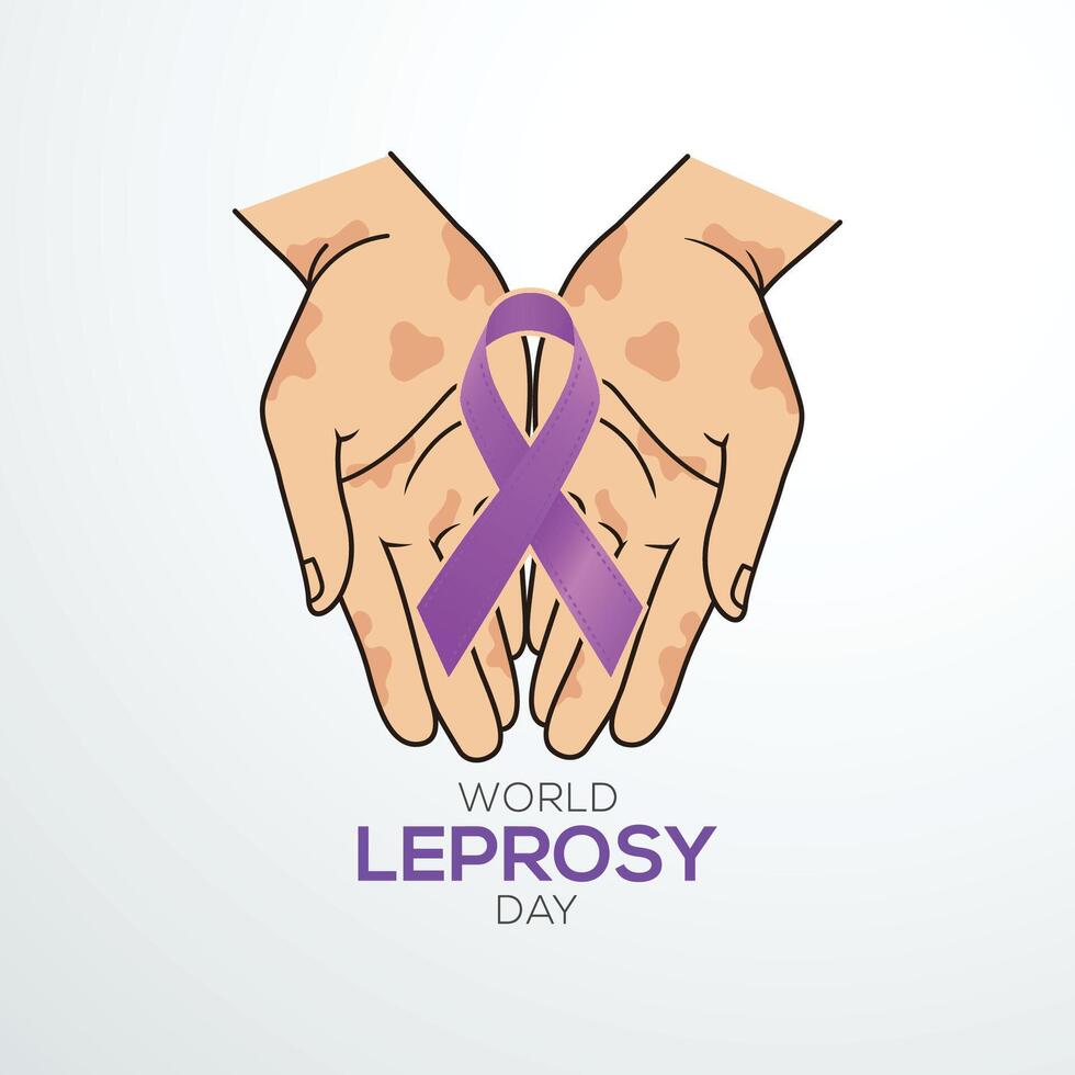 World leprosy day Flat illustration banner vector