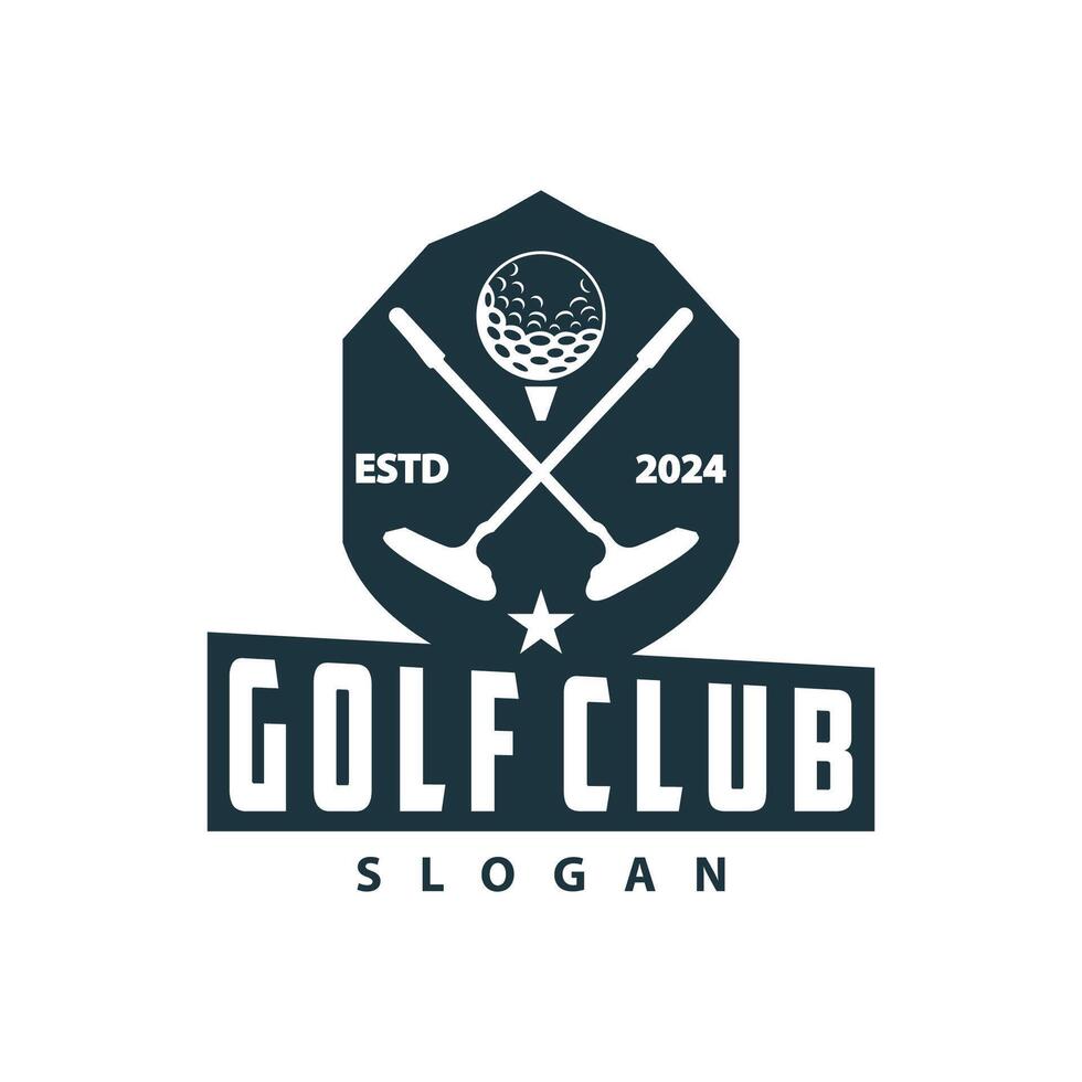 Golf logo illustration design golfer tournament golf game team club sport template symbol vector