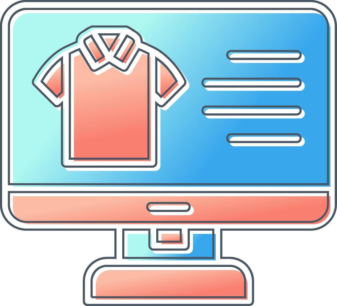 Cloth Online Shopping Vector Icon