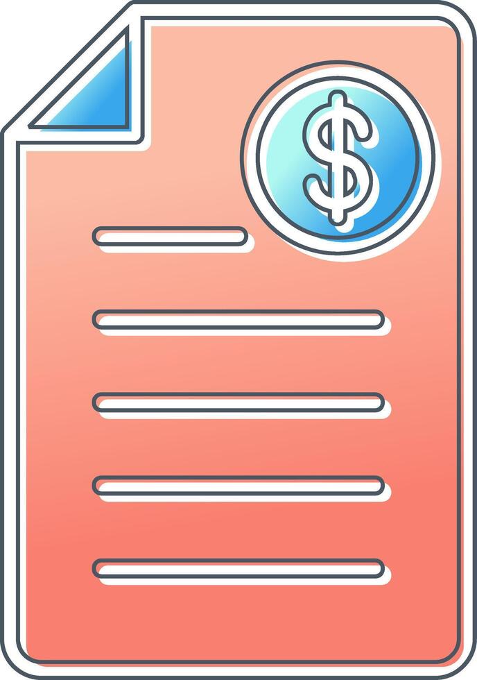 Shopping Invoice Vector Icon