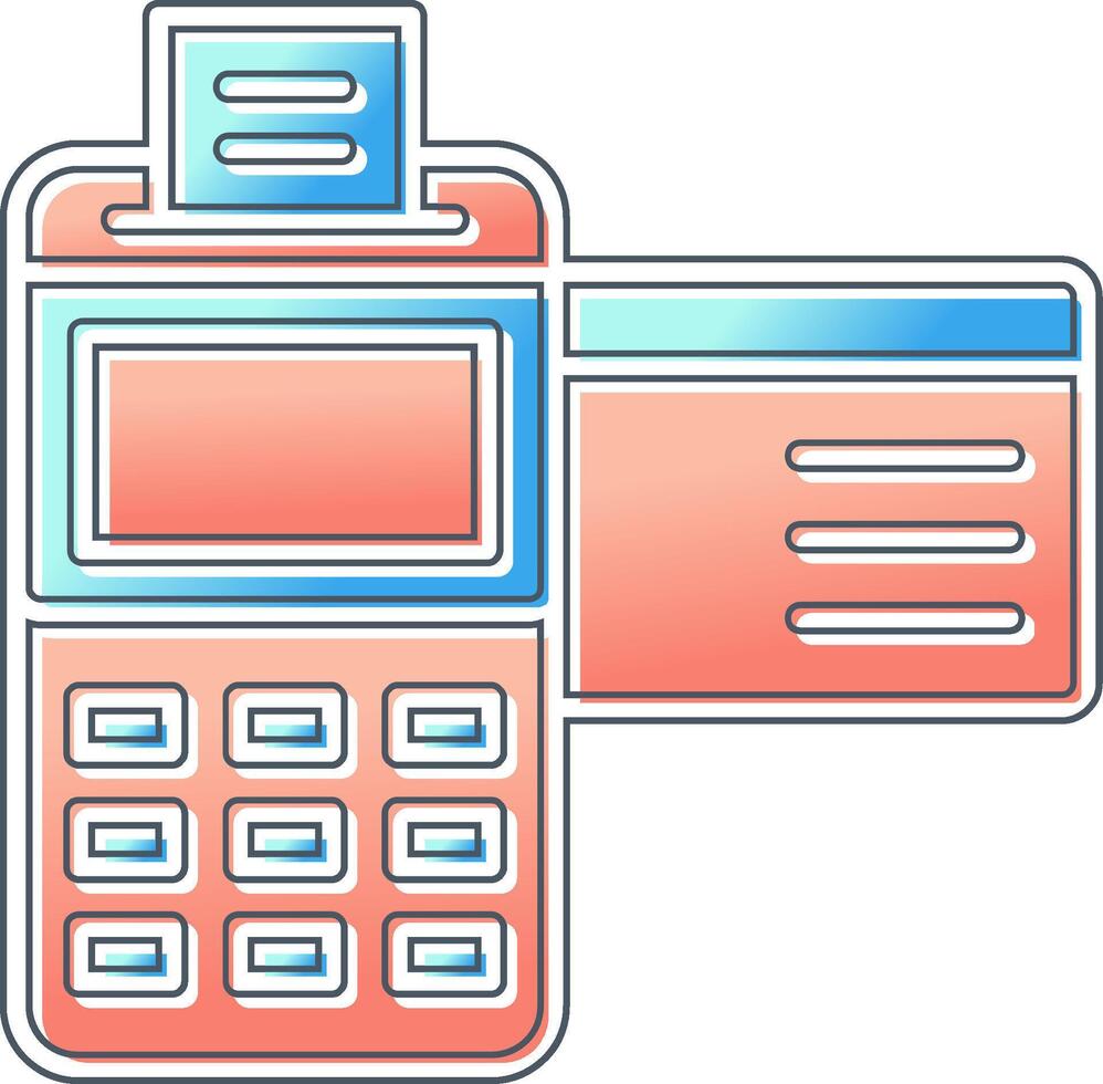 Credit Card Machine Vector Icon