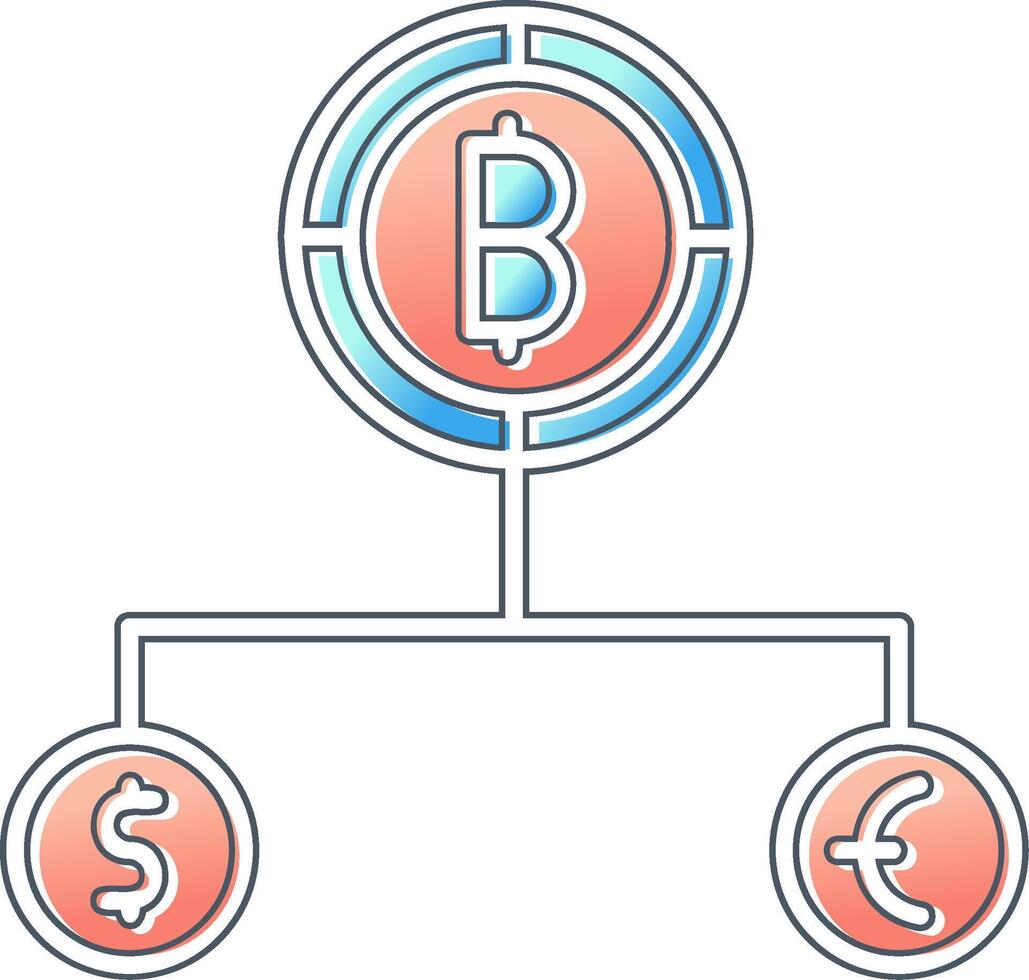 Divide Currency Vector Icon