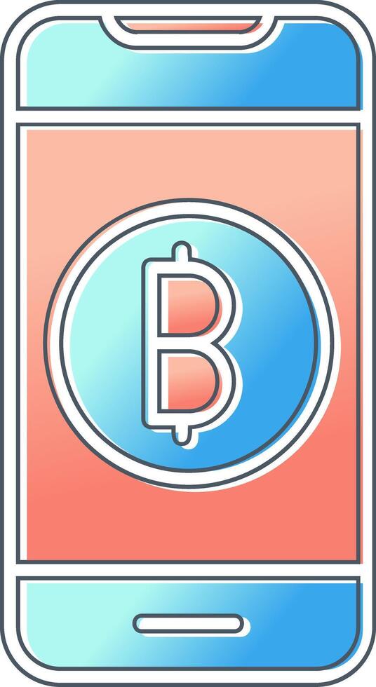 Online Bitcoin Payment Vector Icon