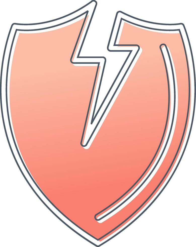 Broken Shield Vector Icon