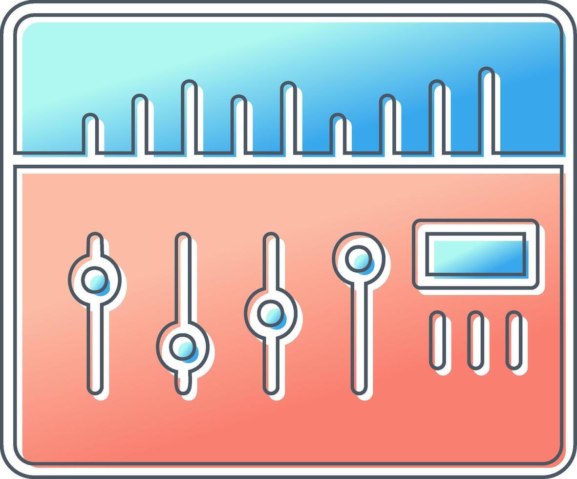 sonido mezclador vector icono