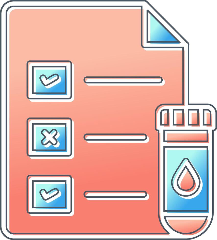 médico prueba reporte vector icono