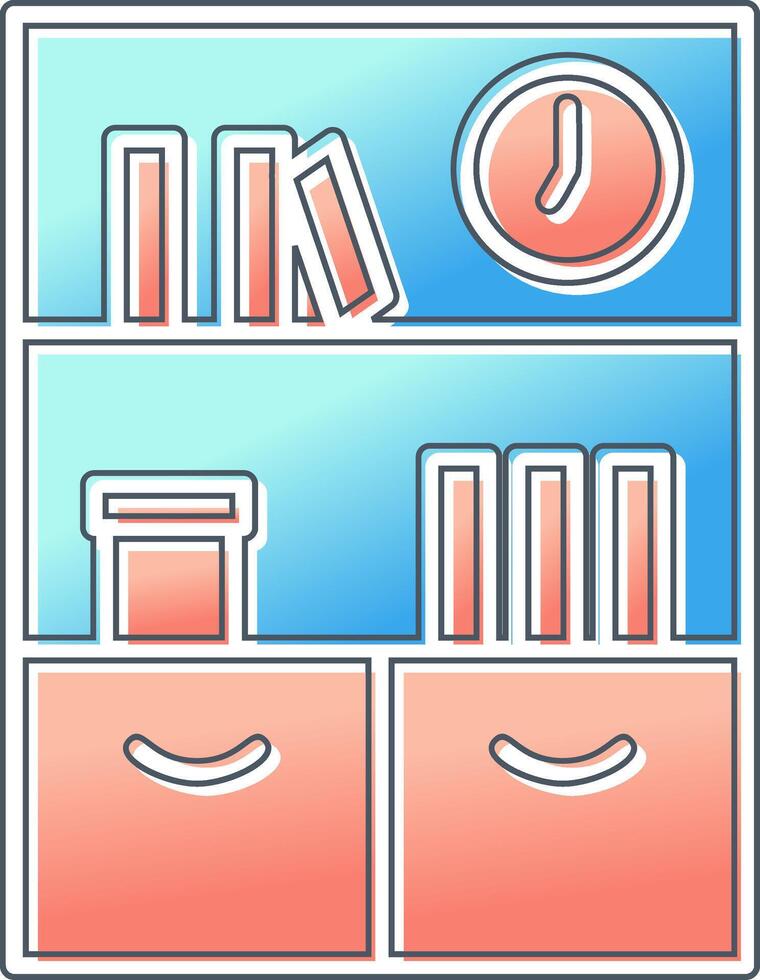 Bookshelf Vector Icon