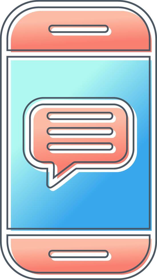 Phone Message Vector Icon