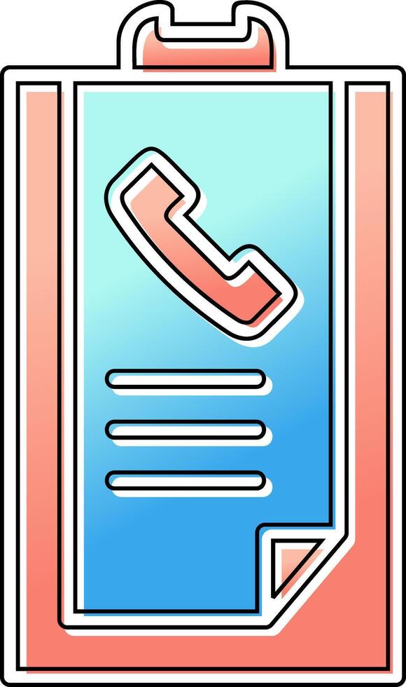Call list History Vector Icon