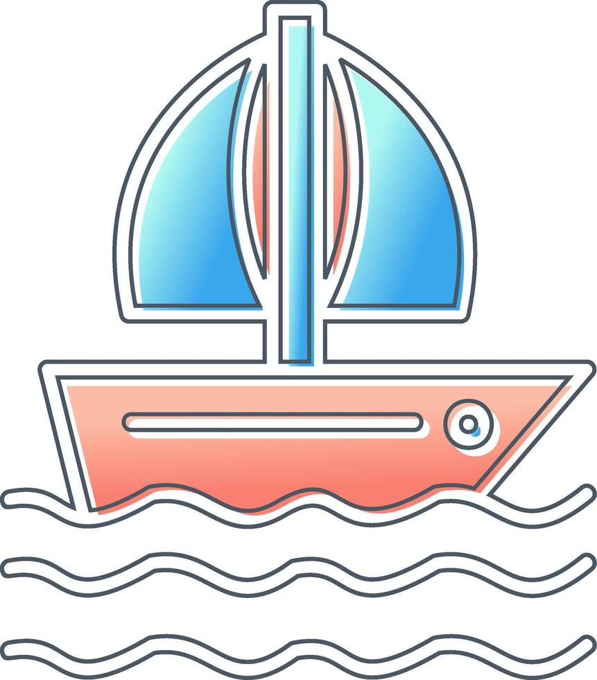 icono de vector de barco