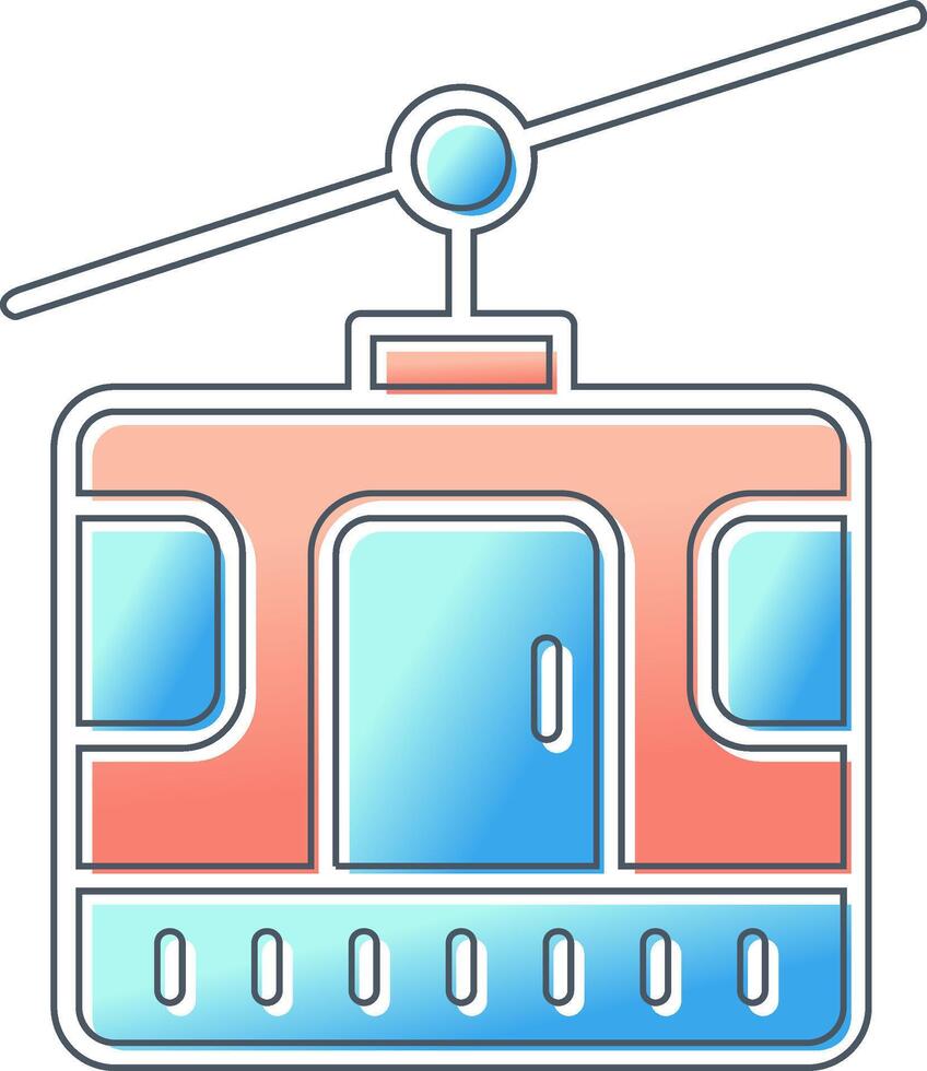 Cable Car Cabin Vector Icon