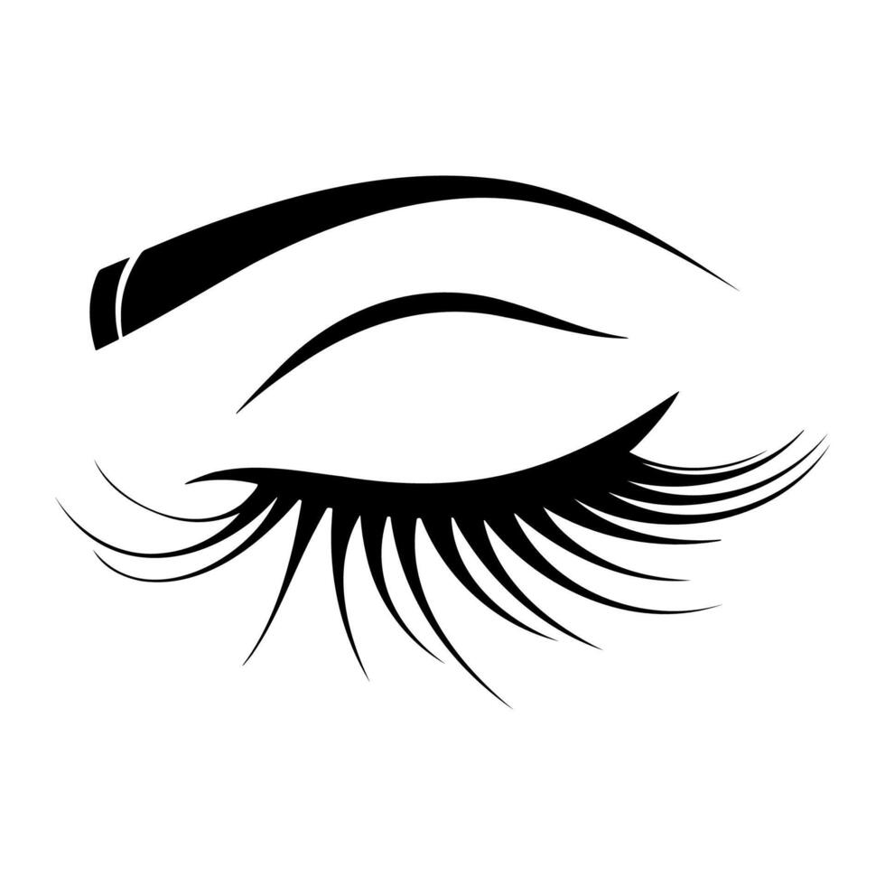 AI generated Simple Eyelashes Logo. Vector Illustration