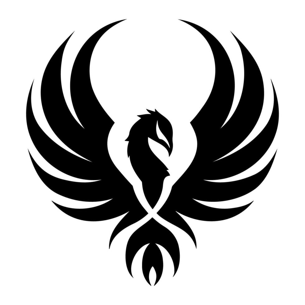 AI generated Simple Phoenix Logo. Vector Illustration