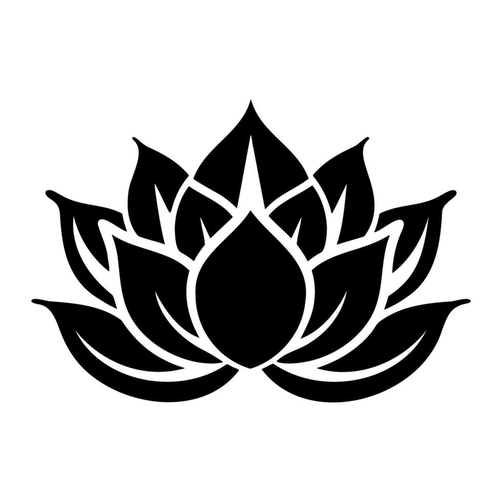 AI generated Simple Lotus Flower Logo. Vector Illustration