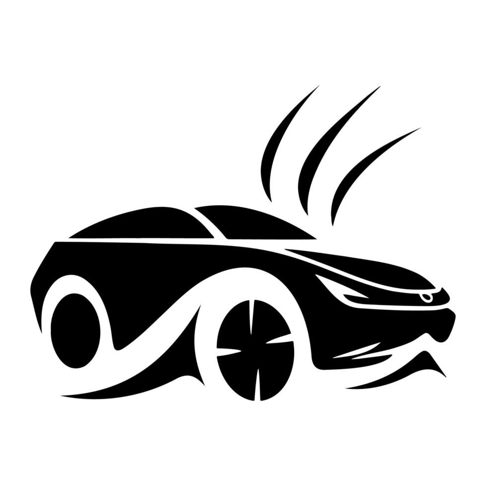 ai generado sencillo coche logo. vector ilustración