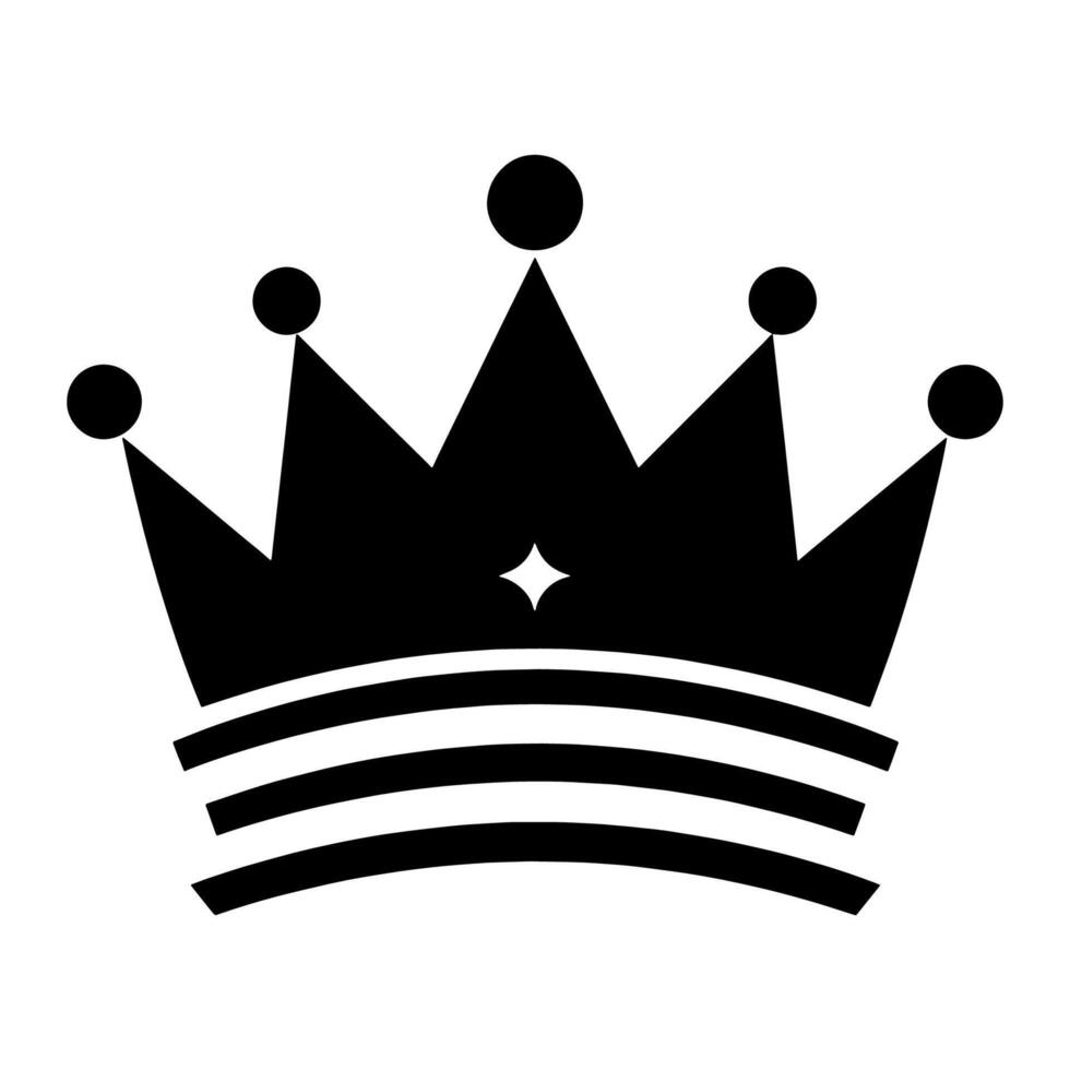 AI generated Simple Crown Logo. Vector Illustration