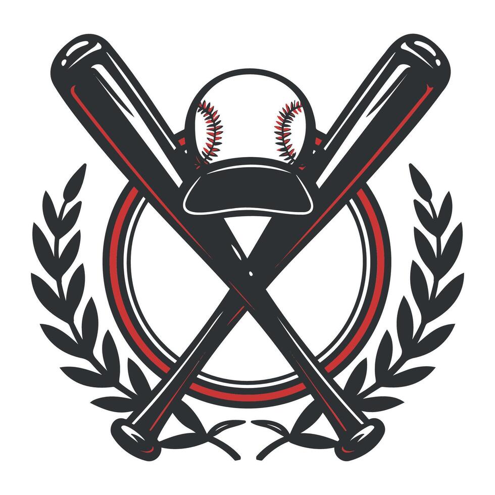 ai generado sencillo béisbol club logo. vector ilustración