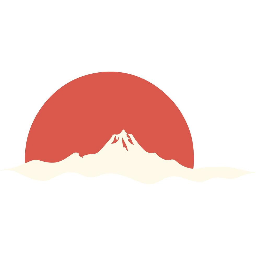 AI generated Simple Mountain Logo. Vector Illustration