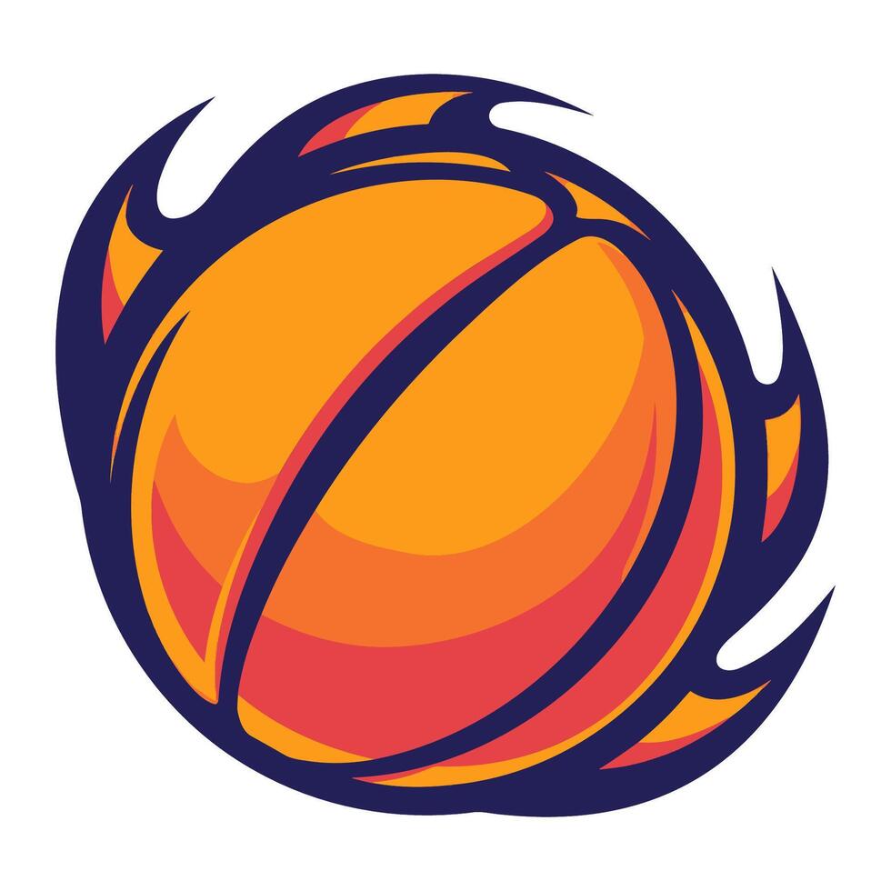 AI generated Simple Basketball Club Logo. Vector Illustration