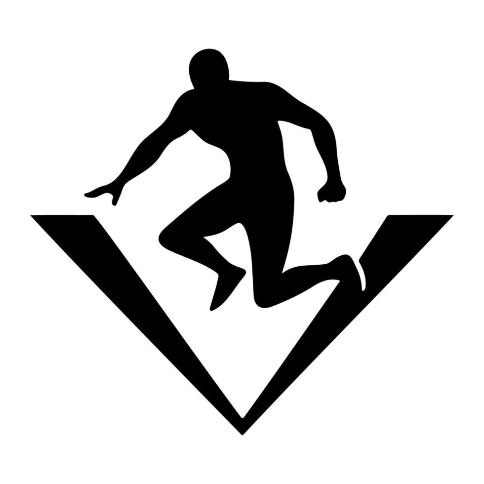 ai generado sencillo deporte logo. vector ilustración