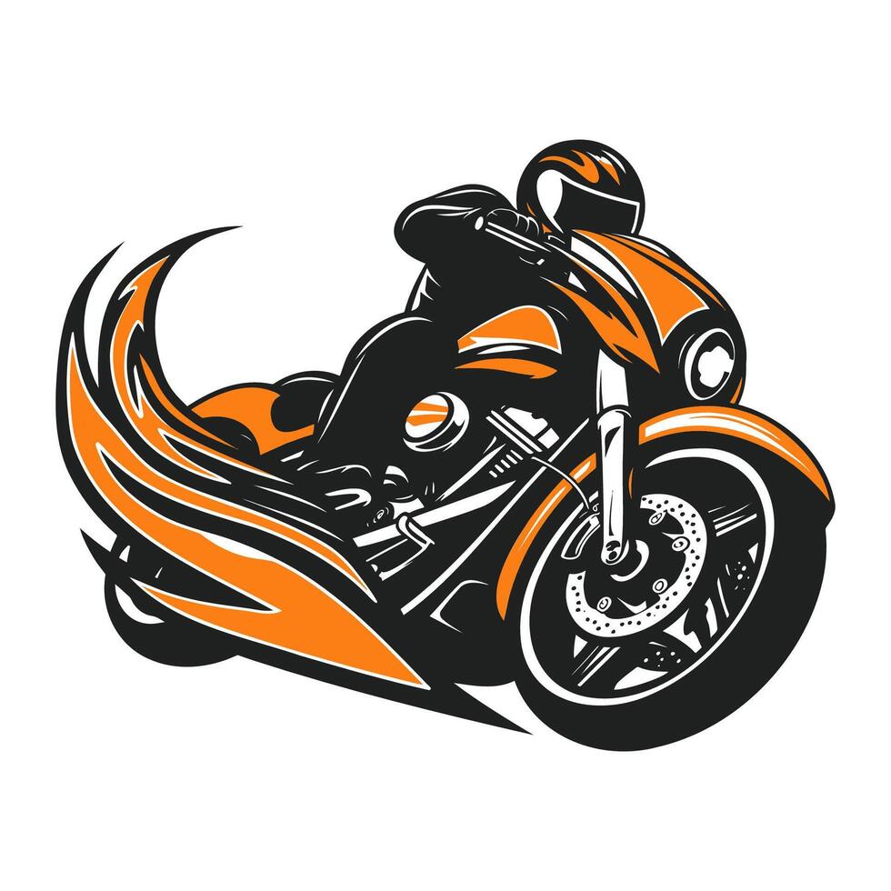 ai generado sencillo motocicleta cachorro logo. vector ilustración