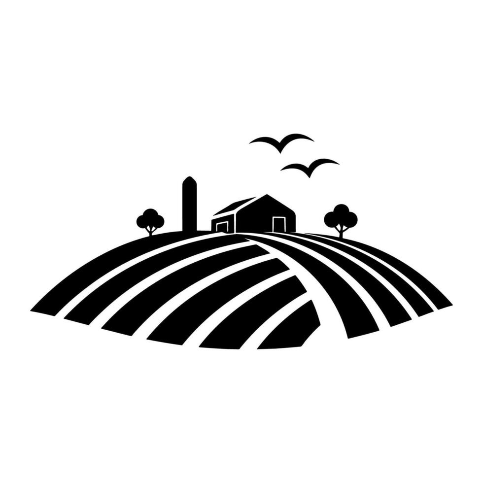 AI generated Simple Farm Logo. Vector Illustration