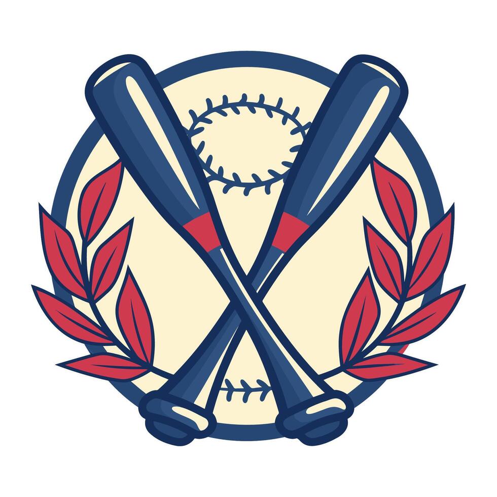 AI generated Simple Baseball Club Logo. Vector Illustration