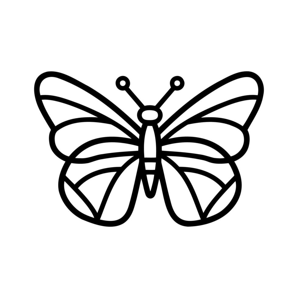 Butterfly Thin Line Vector Web Icon