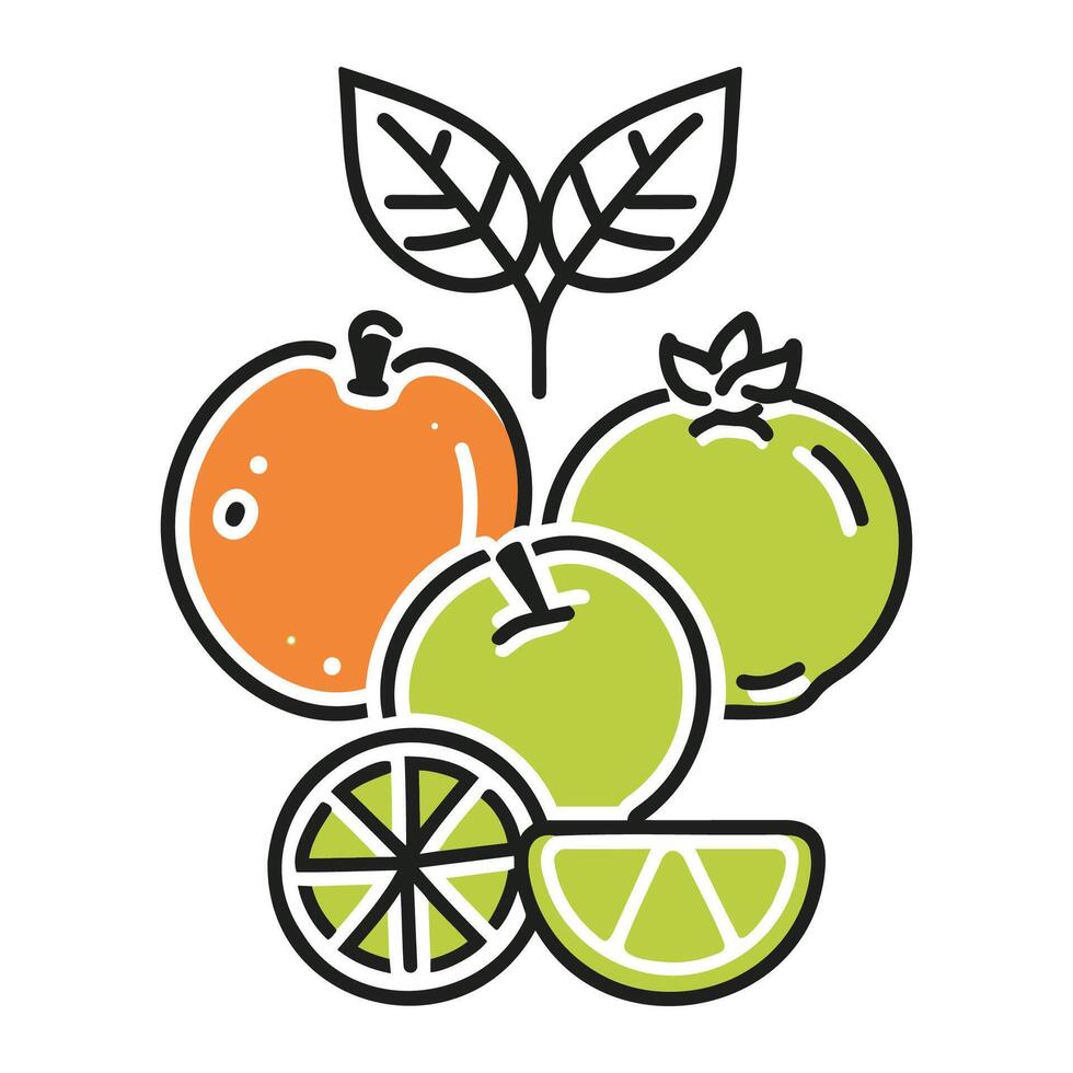 Eco food thin line vector web icon