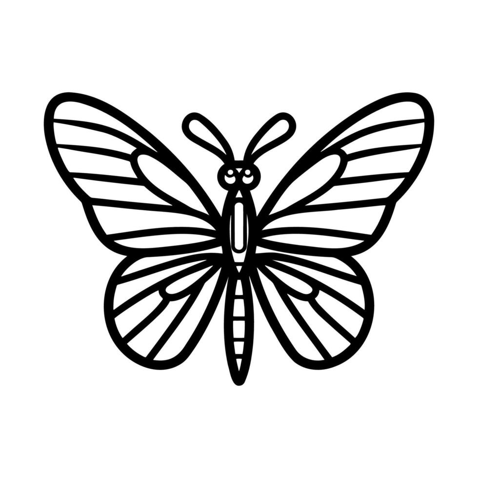 Butterfly Thin Line Vector Web Icon