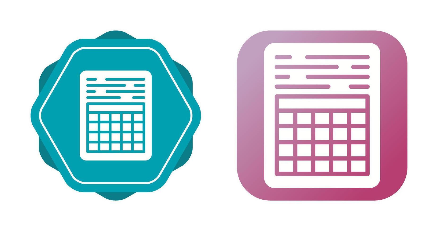Table Vector Icon