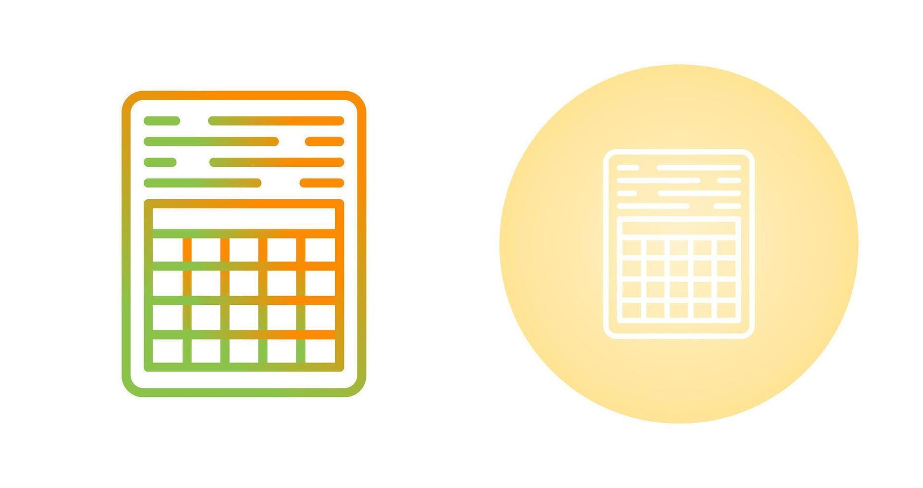 Table Vector Icon